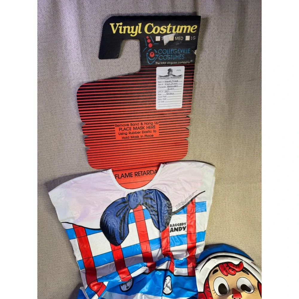 Lot 3 Vintage Raggedy Ann Andy Halloween Costumes Masks Ben Cooper Collegeville